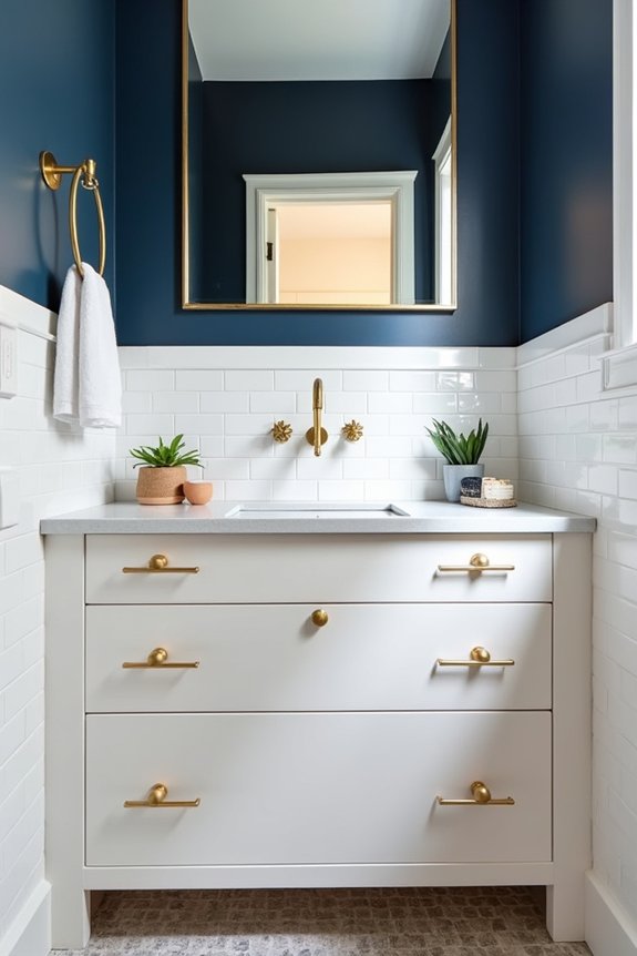 accent wall and hardware