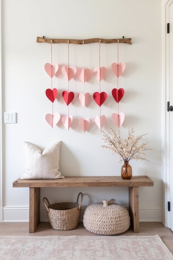 affordable diy heart garlands