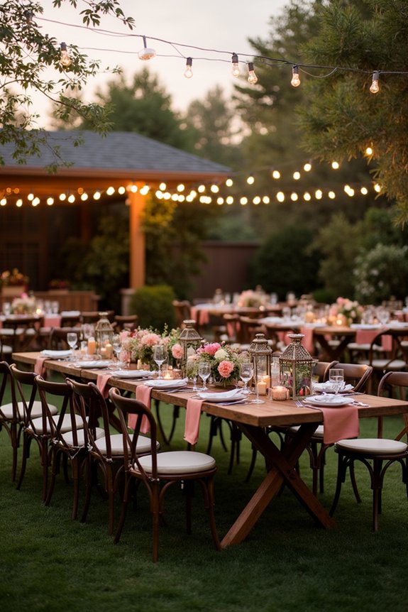 anniversary party backyard decor