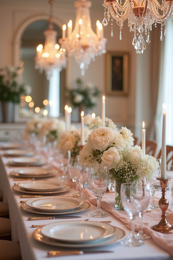 anniversary party dining decor