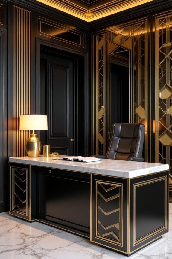 art deco workspace transformation ideas