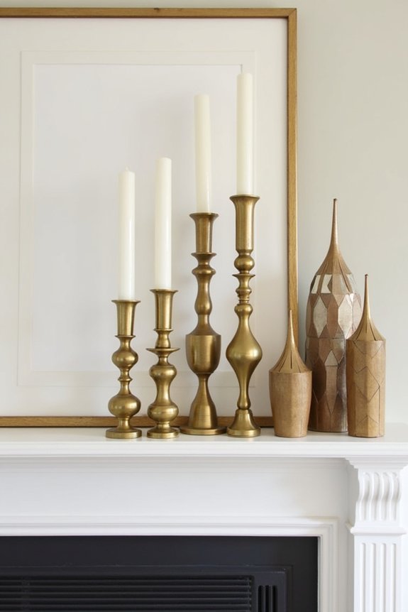 authentic mid century mantel display