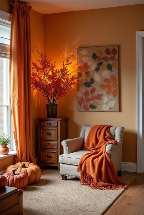 autumn decor using home materials