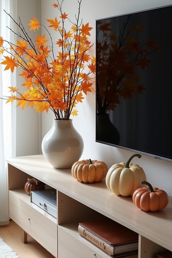 autumn greenery enhances decor