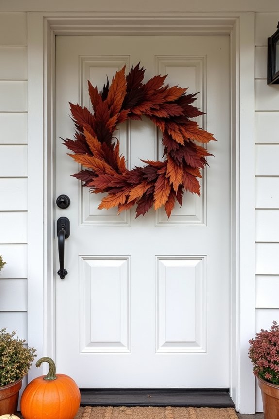 autumn inspired porch wreaths