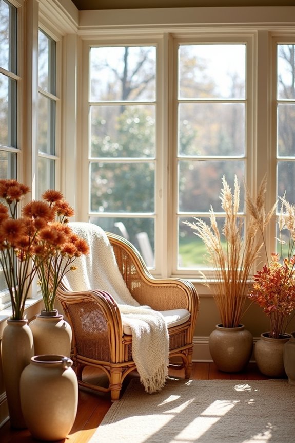 autumn plants and natural accents