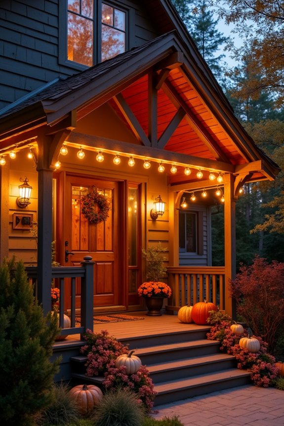 autumn porch lighting ideas