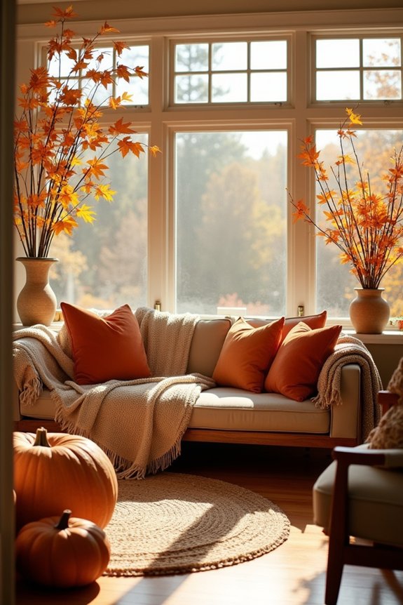 autumn sunroom seasonal decorations