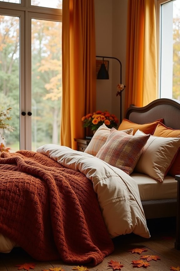 autumn themed bedroom decor