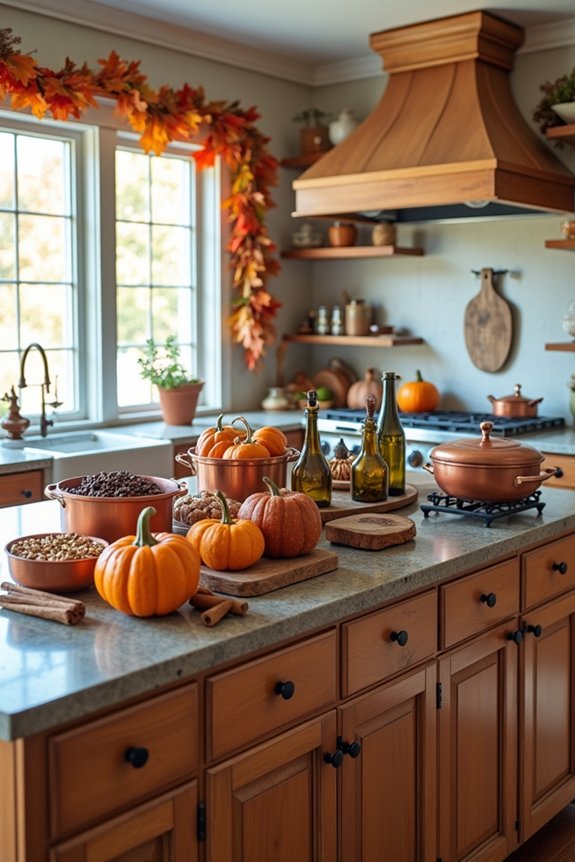 autumn themed kitchen decorations ideas