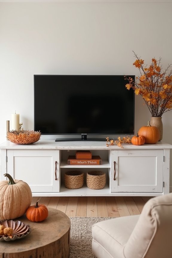 autumn themed living room decor