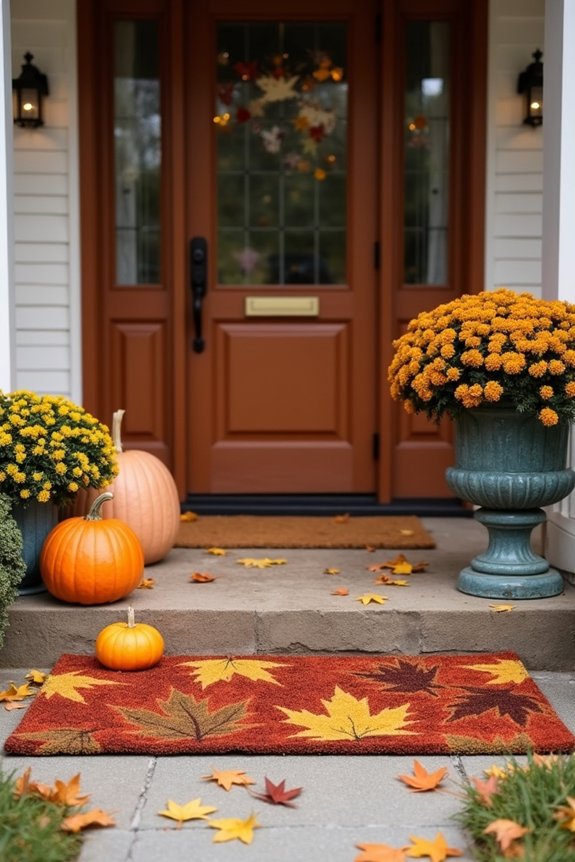 autumn themed welcoming doormat