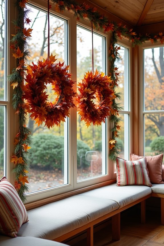 autumn window decor ideas