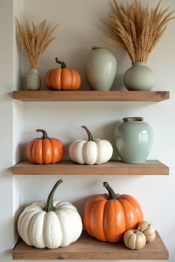 autumnal shelf styling ideas