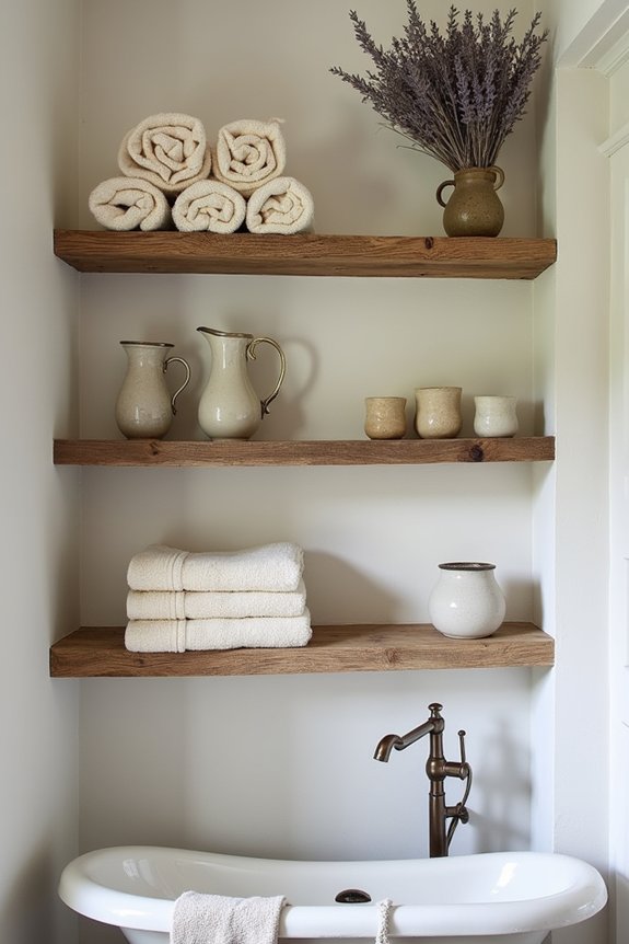 beautiful functional open shelving