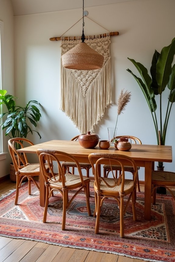 bohemian dining room decor