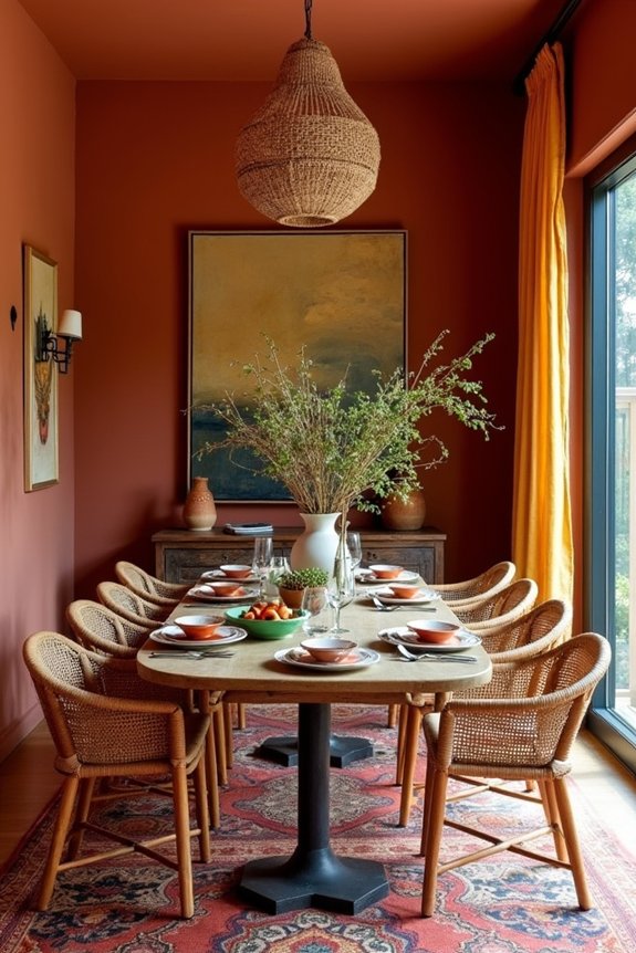 bohemian earthy jewel tones