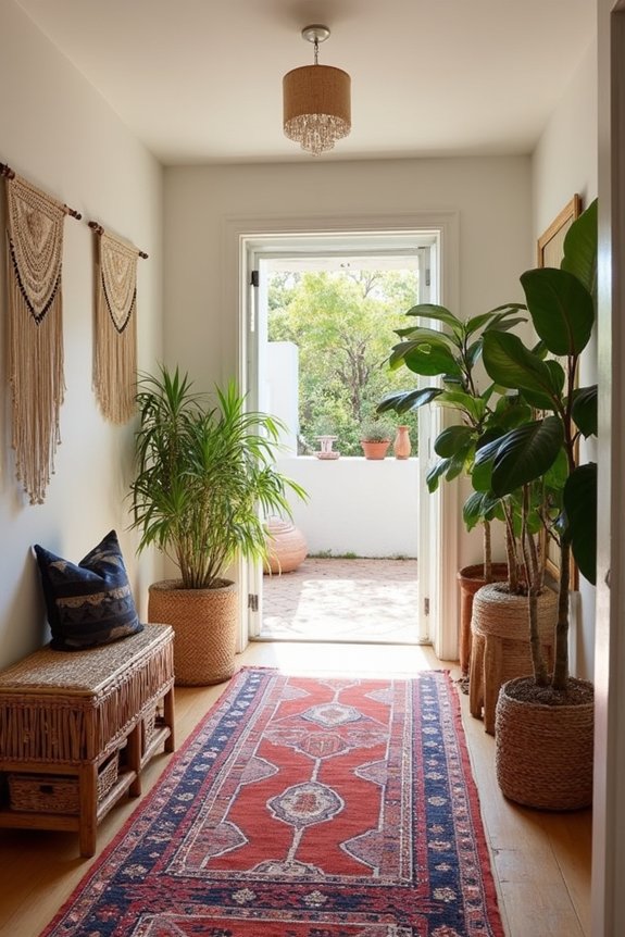 bohemian entryway decor ideas
