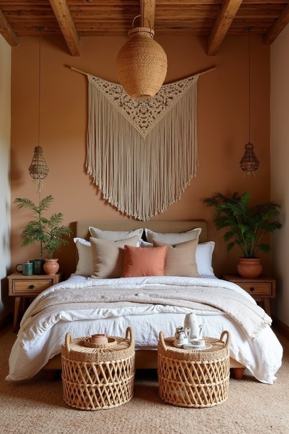 bohemian guest room decor