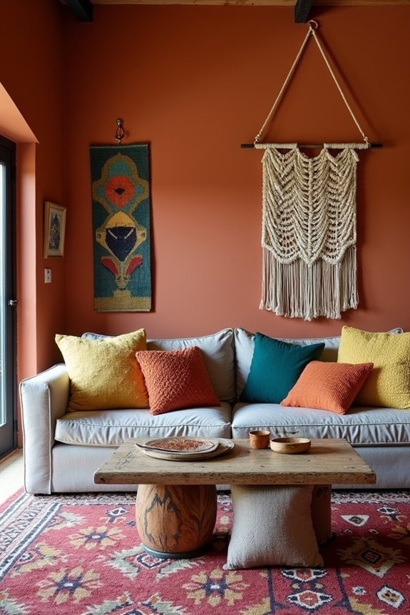 bohemian warmth through textiles