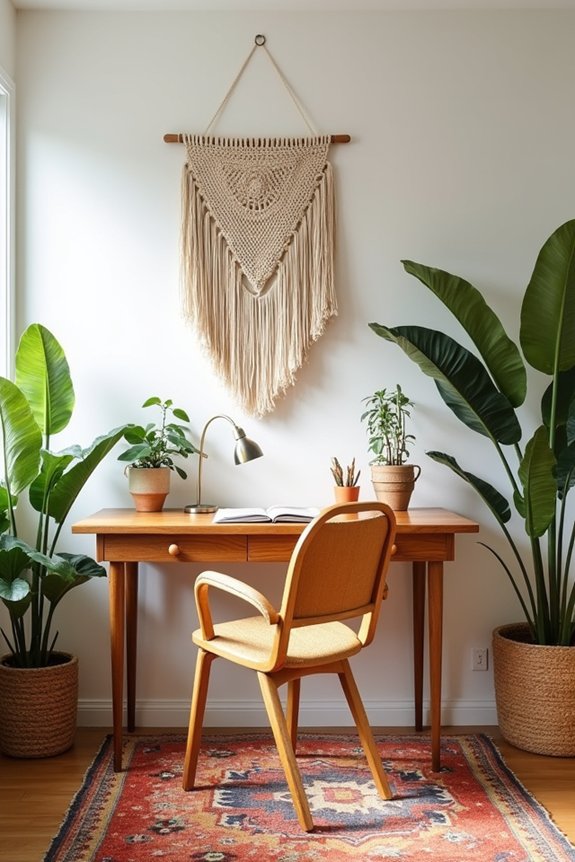 bohemian workspace decor ideas