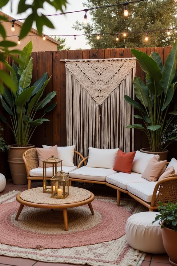 boho lounge gathering space