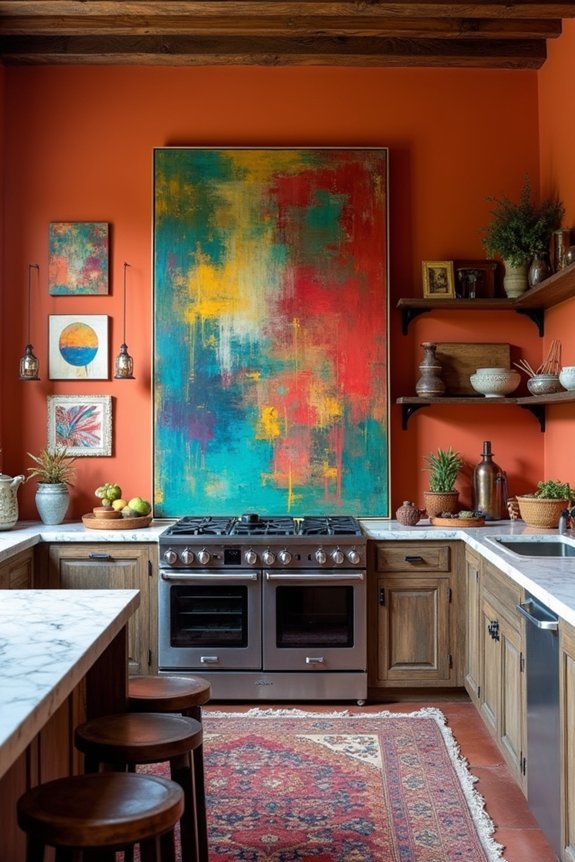 bold artwork for kitchens