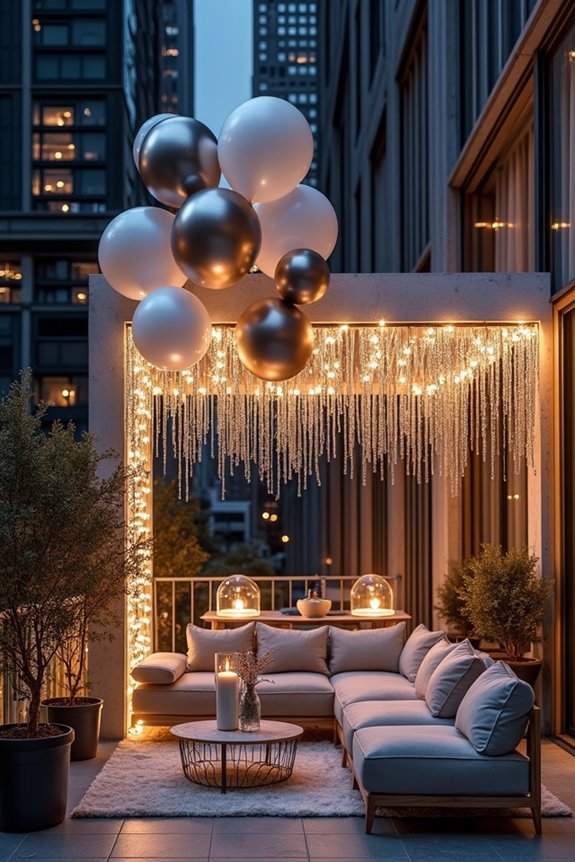 bold balloons and garlands