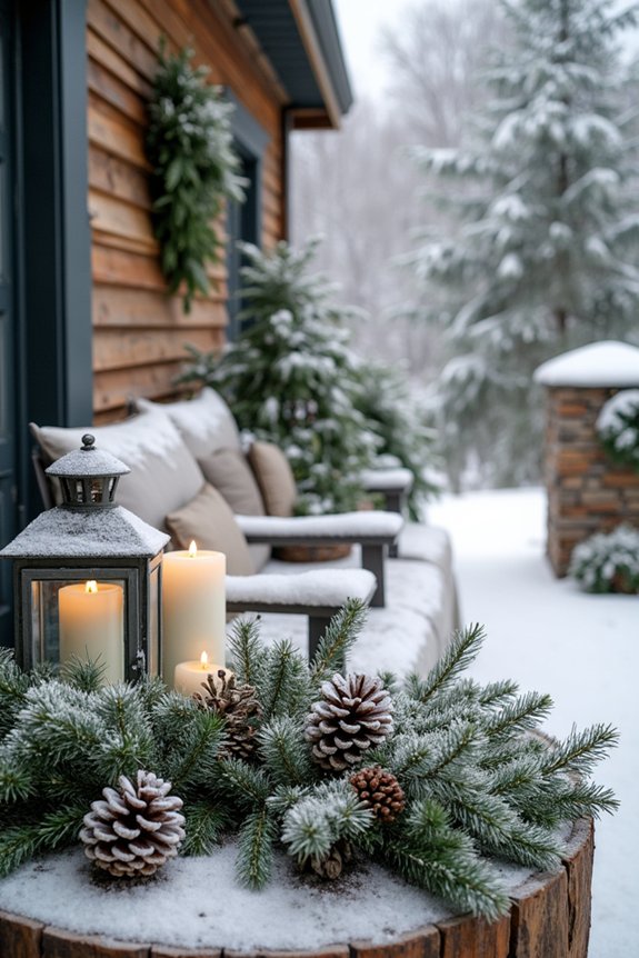 branches and greenery accents