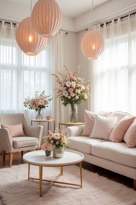 bridal shower living room decor