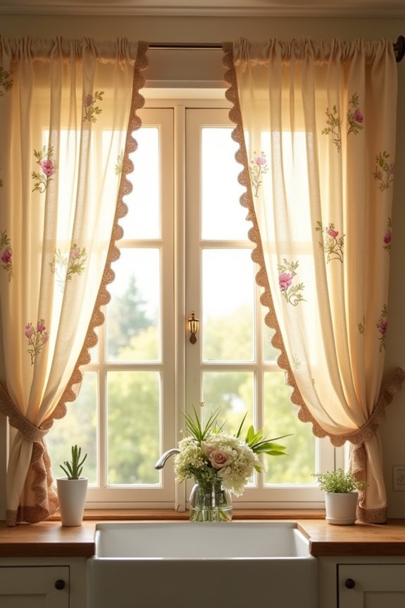 bright colorful caf curtains