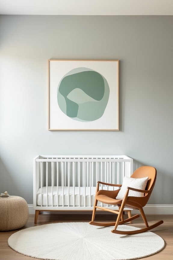 calm minimalist nursery design