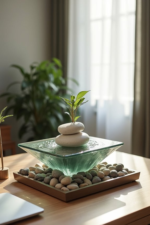 calm office water feature