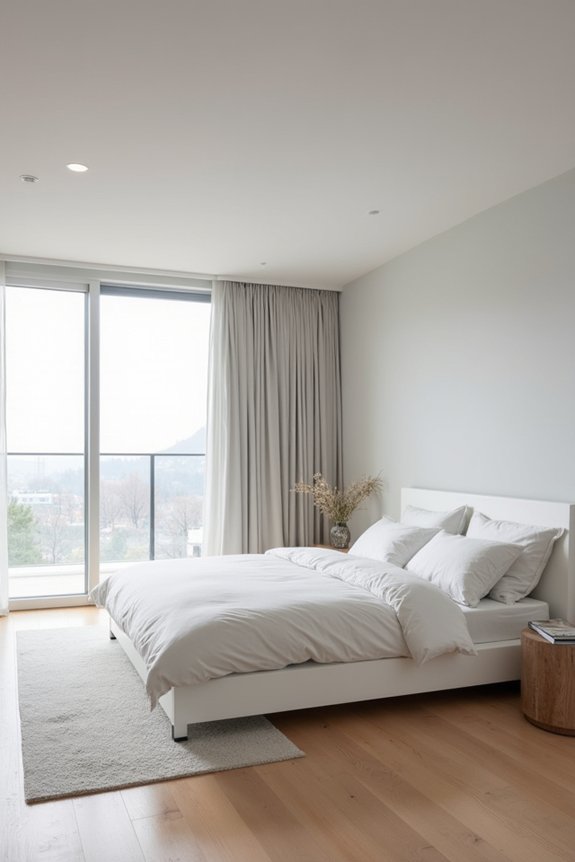 calming minimalist bedroom design