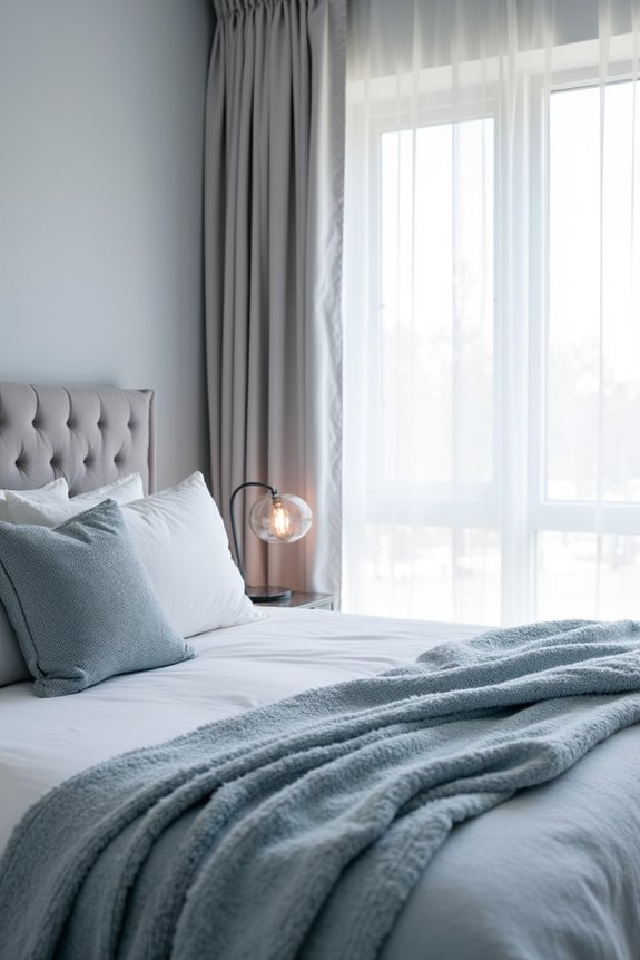 calming winter headboard colors