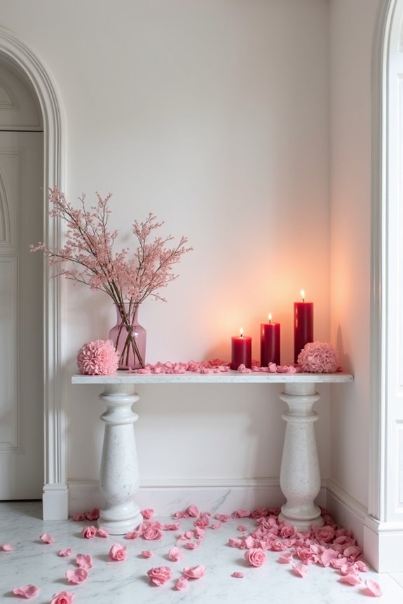 candle lit romantic entryway atmosphere