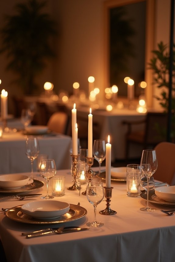 candlelight creates intimate ambiance