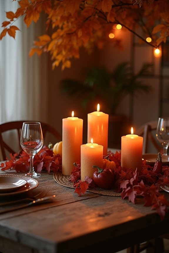candlelight creates warm ambiance