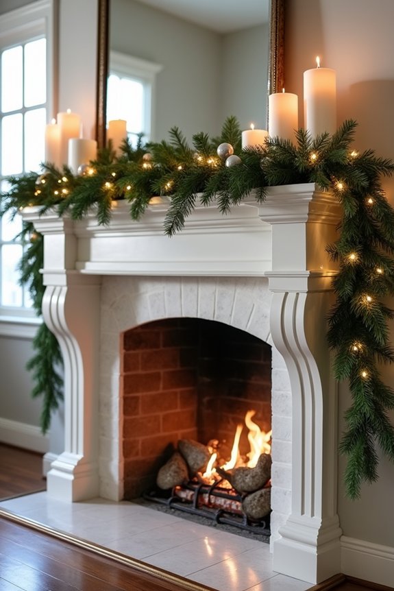 capture festive fireplace moments