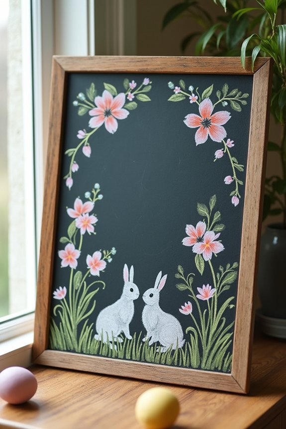 chalkboard easter messages display