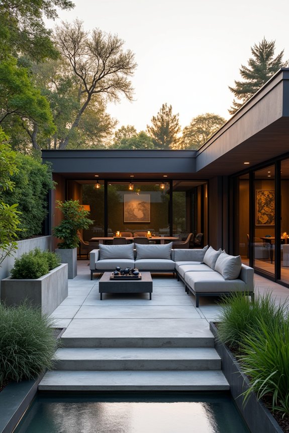 chic contemporary patio decor