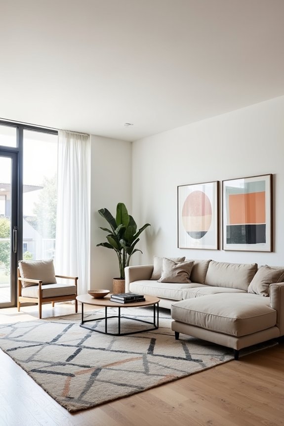 chic minimalist living room