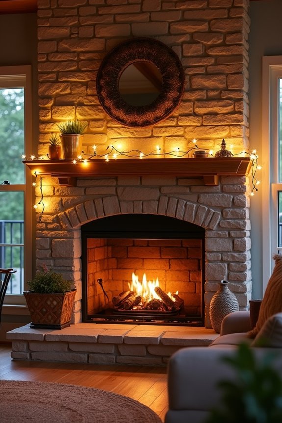 chimney lighting for summer evenings