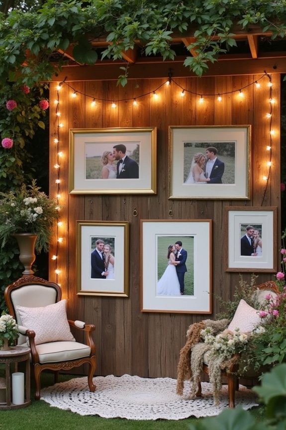 chronological photo display decor