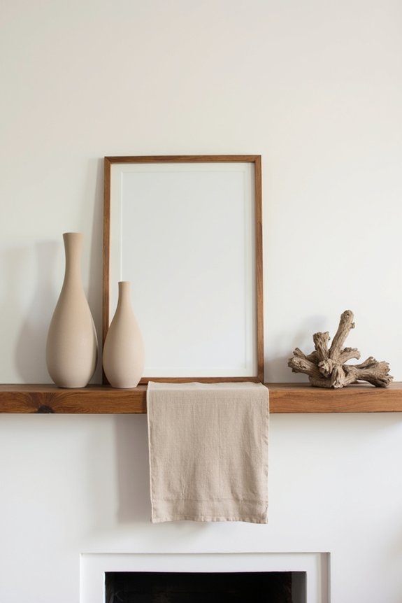 clean neutral mantel foundation