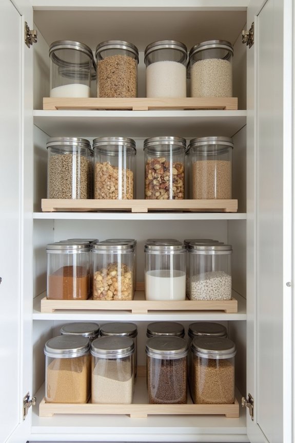 clear containers enhance organization