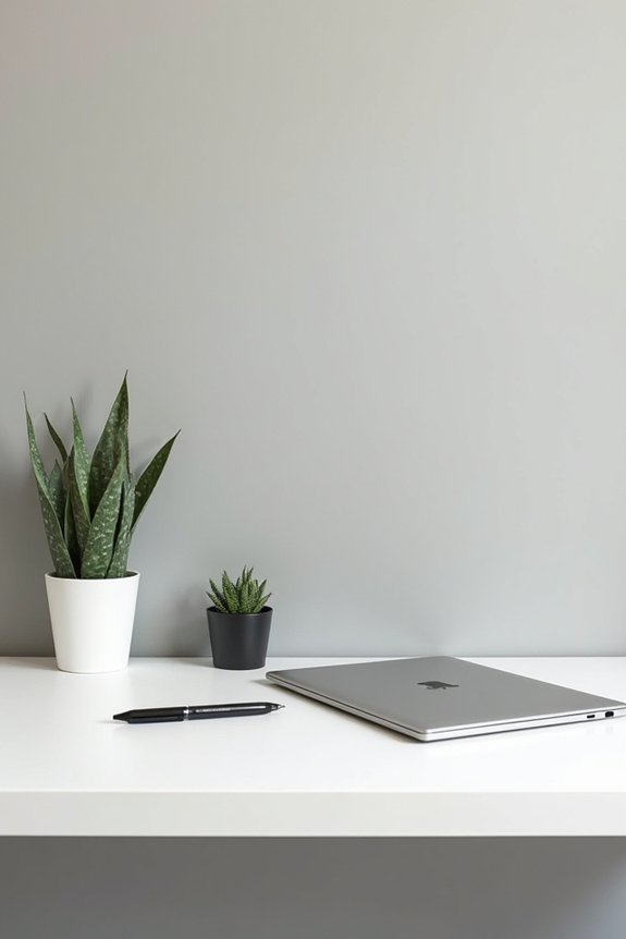 clear desk focused productivity