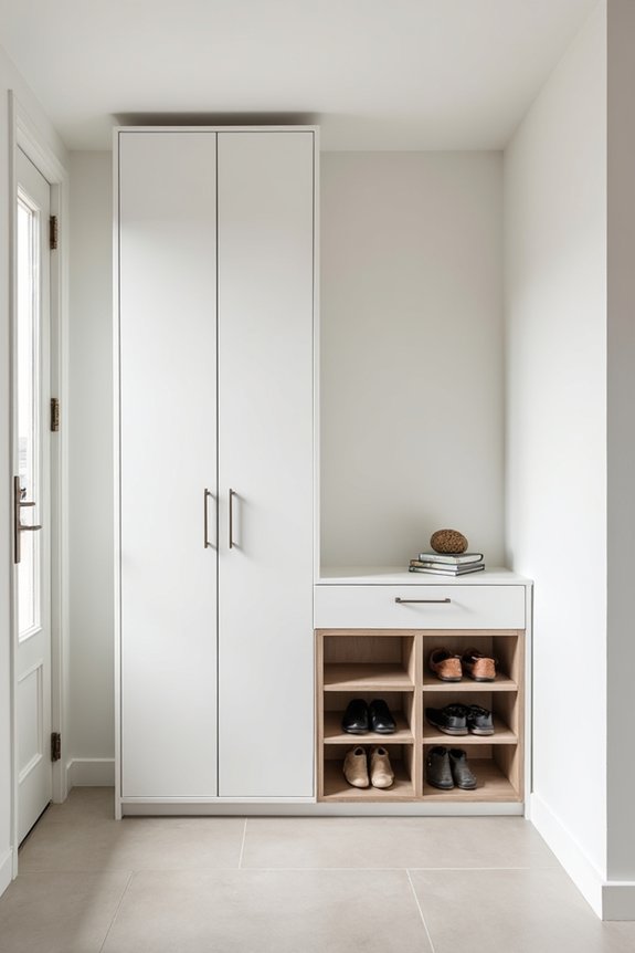 closed storage for entryways