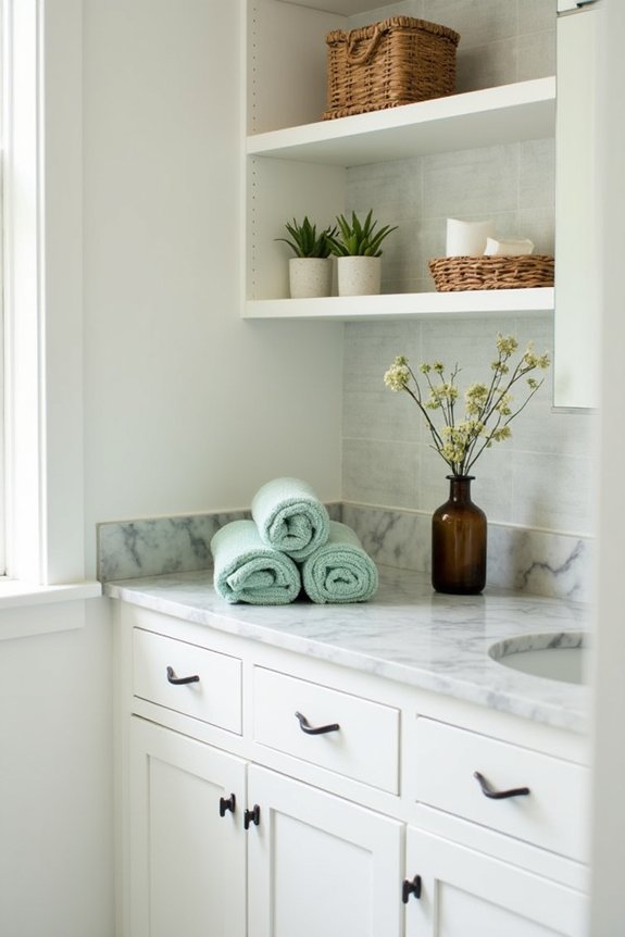 clutter free organized bathroom retreat
