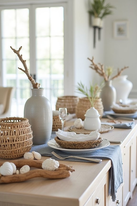 coastal accents summer decor